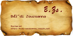 Bódi Zsuzsanna névjegykártya