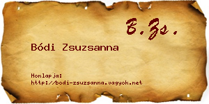 Bódi Zsuzsanna névjegykártya